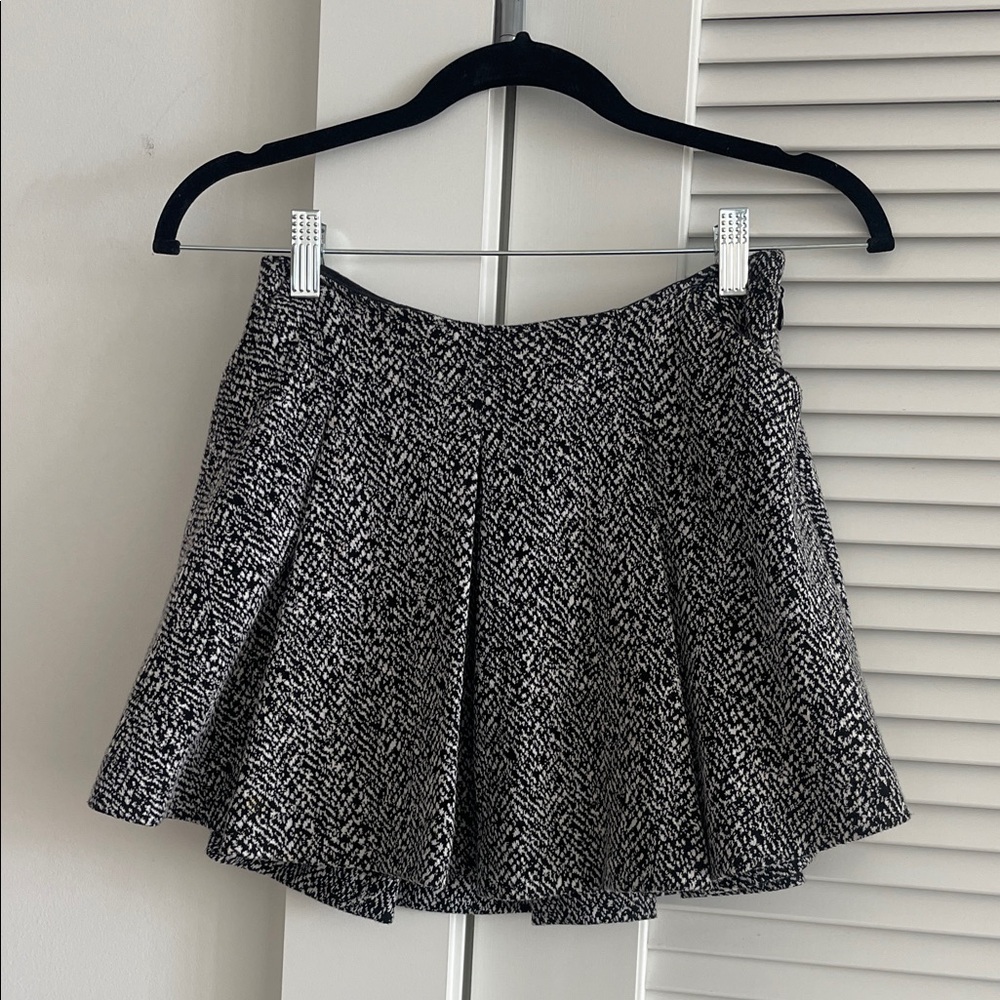 silence + noise Black & White Tweed skirt